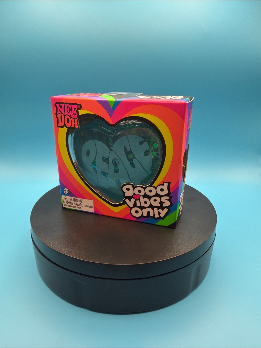 Good Vibes Only Heart Stress Toy - Blue